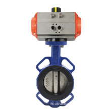 Bundor JIS 4inch DN100 PN10  EPDM seated pneumatic actuator wafer butterfly valve for water